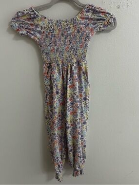 Cheeky plum smocked top purple floral jumpsuit